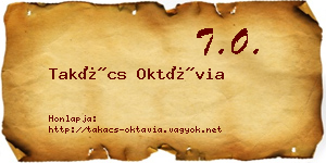 Takács Oktávia névjegykártya
