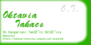 oktavia takacs business card